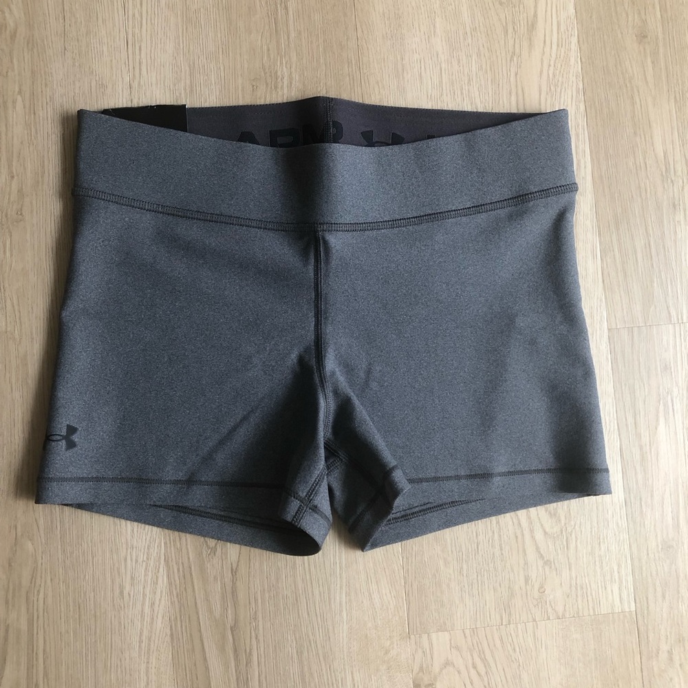 Under Armour Charcoal Grey Compression Mid Rise Shorty Size Large New